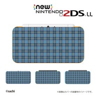 名入れできます★【new Nintendo 2DS LL/new Nintendo 3DS LL/ Nintendo 3DS LL 】 カバー ケース ハード new3dsll new2dsll 3dsll 2dsll / かわいいGIRLS 19 チェック ブルー おしゃれ 女の子向け メール便送料無料 任天堂 スリー ディーエス ニュー