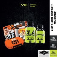 VX BAAM 24HR XTREME BURN MAX | BAAM CUT + VX L-Carnitine X500 + VX CLA Xtreme 1500 + Pill Box | Fat 