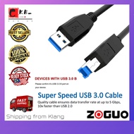 ZOGUO Super Speed USB3.0 Printer Cable USB 3.0 A to B Male for Canon Epson External Hard Drivers Sca