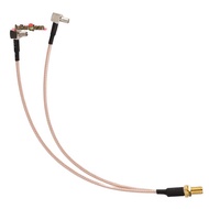 8 inch SMA Female to Y type 2 X TS9 Angle Male Connector Splitter Combiner Cable,gold&silver