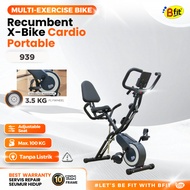 Sepeda Statis BFIT 939 Recumbent X-Bike Sepeda Olahraga Cardio Murah Portable Alat Fitness Gym