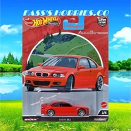 *P-E HOT WHEELSTM PREMIUM AUTO STRASSE BMW M3 E46 RED BMW M3 E46 RUBBER TYRE