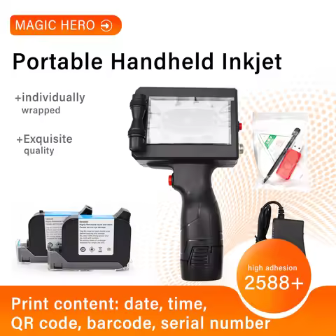 2-12.7mm 2588 + JS12 No encryption Handheld inkjet printer for content date, time, QR code, barcode,