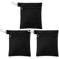 3pcs Beg Tee Golf, 6.69x5.51in Beg Penyimpanan Barang Berharga Golf dengan Zip, Beg Aksesori Golf de