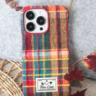iPhone 7 Plus iPhone 8 Plus 織物保護套條紋秋冬復古風格