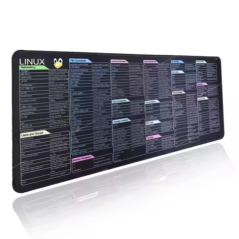 Linux XXL Commands Line Mouse Pad Large Mousepad Shortcuts for Red Hat Ubuntu OpenSUSE Arch Debian U