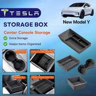 Tesla 2025 Model Y Armrest Storage Box Storage Tray Organizer Tesla Model Y Juniper 2026 Accessories