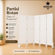 Synthetic Rattan Screen Minimalist Room Divider Partition Room Divider