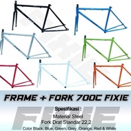 Frame + fork fixie Steel 700c size 49 classic model The best