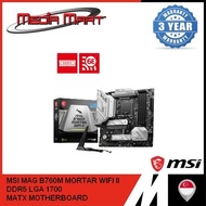 [CPU BUNDLE] MSI MAG B760M MORTAR WIFI II DDR5 BUNDLE WITH INTEL CORE I3/I5/I7/I9 DESKTOP PROCESSOR