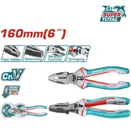 [ TOTAL ] (THT210606S) High Leverage Combination Pliers 160mm | Cr-V Steel | Nail Holder | Deburring