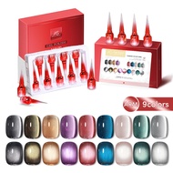 ยกเซ็ต 9 สี แถมชาร์ตเล็บ สีเจล AS ฝาแหลม AS Nail (รหัส ARM 1-9) AS Nail Gel Polish Cat Eye 15ml