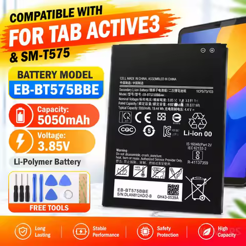 Tablet Replacement Battery Repair EB-BT575BBE 5050mAh Lithium Polymer For Samsung Galaxy Tab Active3