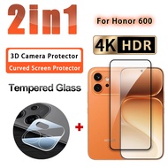 2 IN 1 Tempered Glass Film Honor 600 Film for Honor 600 Pro Honor 600e Honor 600 Lite 3D Camera Lens