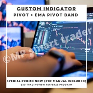 Custom indicator Pivot indicator + EMA Pivot Band[Tradingview]High accuracy indicator, Lifetime+PDF