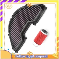 【W】For Qianjiang  921 QJ900GS-8D Motorcycle High  Air and Oil Filter Set Reusable Air Filter Intake 