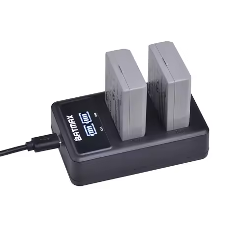 Batmax 1500mAh LP-E5 LPE5 Camera Battery+LED Dual USB Charger for Canon EOS EOS Rebel XS, Rebel T1i,