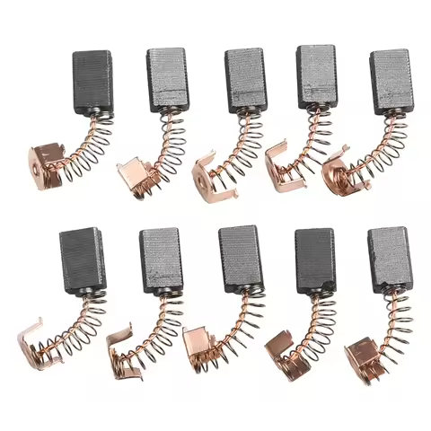 10pcs Electric Motor Carbon Brushes 5x8x12mm For Black Decker Angle Grinder G720 Replacement-Parts P