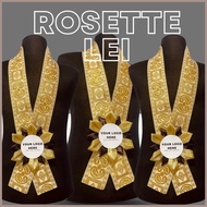 ◲ ◕ Rosette Lei Garland Gold Edition for VIPs, Guests, or as Welcome Lei