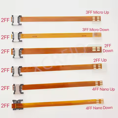 2FF Standard SIM Card Extension Converter to 3FF Micro 2FF Standard 4FF Nano sim card fpc Soft Cable