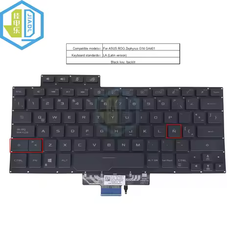 US English SP Spain Latin Ukrain backlit laptop keyboard For ASUS ROG Zephyrus G14 GA401 GA401I GA40