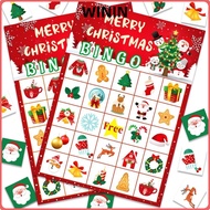 WININ Christmas Bingo Cards, Merry Christmas Natal 2025 Bingo Game Cards,  Party Game Navidad 2025 C