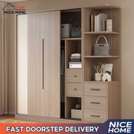 TanggoSimple Sliding Door Wardrobe Wardrobe Cabinet Wardrobe with drawers Storage Cabinet