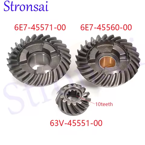 63V-45551 6E7-45560 6E7-45571 Gear Kit For Yamaha 15HP 9.9HP Outboard Motor 6E7-45560 6E7-45571 63V-