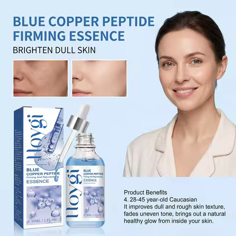 Hoygi Blue Copper Peptide Firming Serum Anti Aging Wrinkle Remover Lifting Collagen Boost Tightening