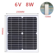 แผงโซลาร์เซลล์  solar cell  โมโน 6V 3W/6W/8W/12W/15W/20W/30W/50W กันน้ำ