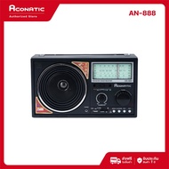 (NEW 2025) Aconatic วิทยุพกพา รุ่น AN-888 สีดำ ดีไซน์ Retro รองรับ AM/FM/SW USB SD Card TF Card ลำโพ