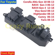 Frสวิทซ์กระจกไฟฟ้า สวิตช์ยกกระจกประตู Toyota Corolla Altis Gen 10 2008 -13 RAV4 09-19 Gen 3 Gen4  Vi