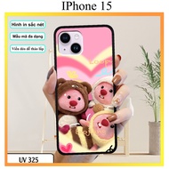 Phone Case - Strawberry Bear printed case for iphone 15, iphone 15 Plus
