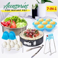 For Instant Pot 7Pcs Accessories Non-stick Springform Pan Steamer Egg Mold Glove