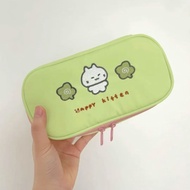 Xiaohongshu Same Style Four-Leaf Clover Kitten Pencil Case High-Value Large-Capacity Pencil Case Har