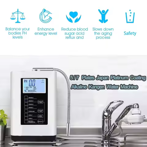 2024 househol 5/7 plates japan alkaline kangen water machine alkaline water purifier