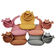 Coya Cozy Non-Slip Silicone Baby Self Eating Plate Tableware Placemat With Spoon, Bowl and Suction [