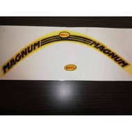 Sticker Magnum Bell Yellow Stripe Sticker Helmet Motor