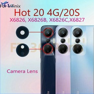 For Infinix Hot 20 4G 20S X6826 X6826C X6826B X6827 Back Camera glass Lens Repair Spare Parts