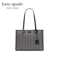 Kate Spade New York กระเป๋าโท้ท/กระเป๋าทรงสี่เหลี่ยมรุ่น Spade Flower Coated Canvas Large Market Tot