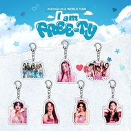 Korea Daigou gidle Girl Baby Album i Feel Keychain Zhao Meiyeon Song Yuqi Cheer Acrylic Ornaments (g