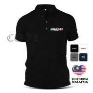 Ducati Motorcycle Motorsport Polo Tee T-Shirt Embroidery Logo EDR-053