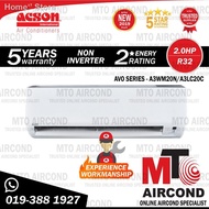 ♀♟∋[ MTO ] ACSON R32 2HP NON INVERTER AIRCOND AIR CONDITIONER AVO SERIES - A3WM20N/A3LC20C