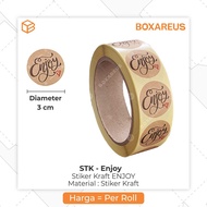 Kraft Enjoy Stickers | STK-ENJOY Decorative Seal Label Sticker