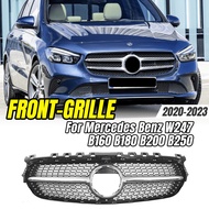 For Mercedes Benz B-Class W247 B160 B180 B200 B250 2020-2023 Chrome Silver Diamond Style Front Racin