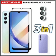 3 INC PACKAGE 1 Tempered Glass SAMSUNG GALAXY A34 5G Screen Protector - SAMSUNG A34 5G