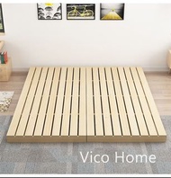 （包送貨）VicoHome Bed 全實木日式落地矮床防潮榻榻米床架HHD-10006