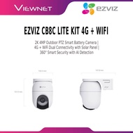EZVIZ CB8C Lite Kit 4MP 2K PTZ 4G + WiFi Outdoor Battery IP Camera with 5W Solar Panel IP65