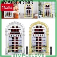 [Simple] Azan Clock Mosque Prayer Clock Ramadan LCD Alarm Clock Calendar Decorative Music Playing Time Reminding