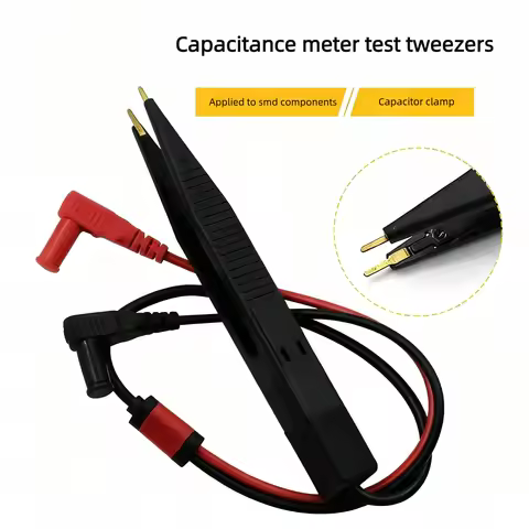 SMD Test Clip Tweezers Capacitance Test Pen for Multimeter - LCR Chip Component Tester Probe for Res